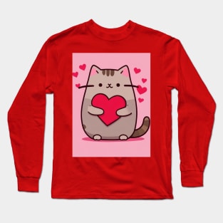 Cute cat pu-sheen Long Sleeve T-Shirt